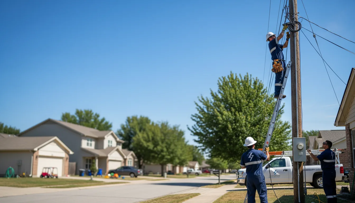 Residential electrician providing installation services in Fairfield, IA